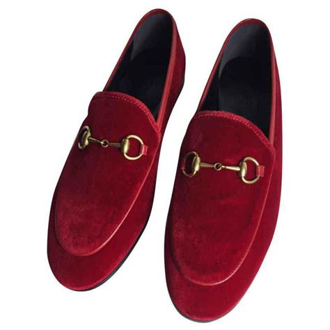 red gucci jordaan loafers|Gucci jordaan velvet loafer.